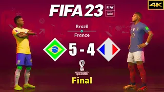 FIFA 23 - BRAZIL vs. FRANCE - FIFA World Cup Final - Vinicius vs. Mbappé - PS5™ [4K]