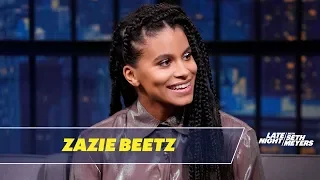 Zazie Beetz Knitted a Hat for Her Cat