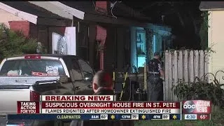 St Pete firefighters check out suspicious fire