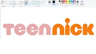 How to draw TeenNick Logo on Computer using Ms Paint.