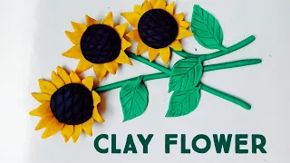 Clay flower | How to make clay flower | Clay modelling for kids |