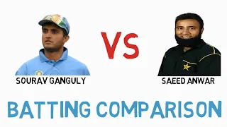 Sourav Ganguly VS Saeed Anwar Batting Comparison 2021 (ODI and Test)