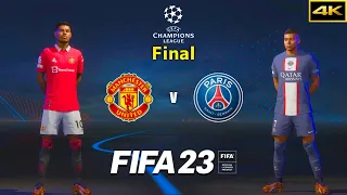 FIFA 23 - MANCHESTER UNITED vs. PSG - UEFA Champions League Final - Rashford vs. Mbappé - PS5™ [4K]