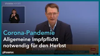 Pressekonferenz zur aktuellen Pandemiesituation u.a. mit Karl Lauterbach & Lothar Wieler am 11.03.22