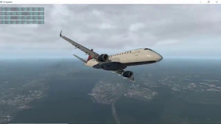 X-Plane 11.41 - Embraer E175 v2.4, by X-Crafts, from  Reagan (KDCA) to La Guardia (KLGA).