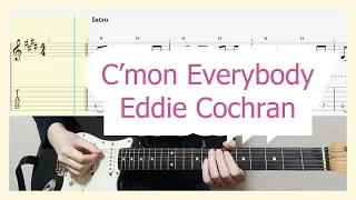 Eddie Cochran - C'mon Everybody Guitar Cover with Tab