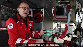 Rega: emergency flight physician explains the medical equipment in the H145 rescue helicopter