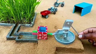 diy tractor new mini hand pump water science project || @MiniMachines97