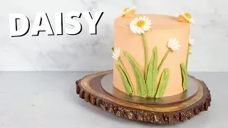 How to make a 3D Buttercream Daisy cake  [ Cake Decorating For Beginners ]