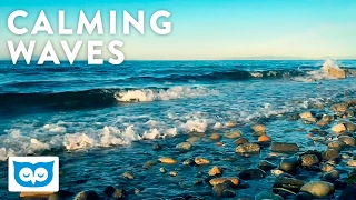 Calming Wave Sounds - 2 Hours Relaxing Waves Gently Crashing on a Rocky Shore  - Nature Sounds