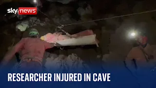 Turkish cave: Researcher Mark Dickey trapped in cave being moved to the surface
