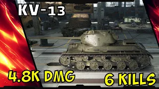 Beast wot replay KV-13 4.8k DMG 6 Kills - Лучший Вот реплей КВ-13 4.8k урона 6 фрага