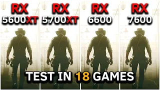 RX 5600 XT vs RX 5700 XT vs RX 6600 vs RX 7600 | Test In 18 Games at 1080p | 2024