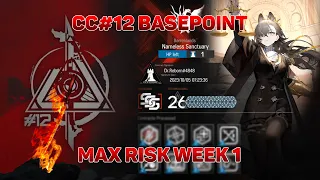 [Arknights] CC#12 Base Point Max Risk Week 1 - Risk 26 (Red Risk)