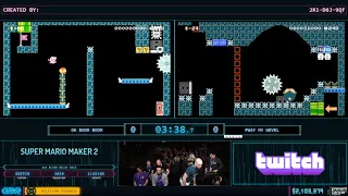 AGDQ 2020 - Super Mario Maker 2 blind level race - Team OK Boom Boom VS Team Pway My Wevel