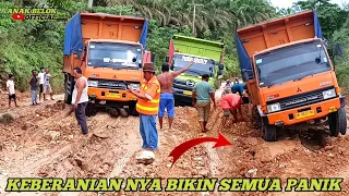 Keberanian Truk Hino Dan Fuso_Oren Hingga Nyaris Terbalik Bikin Bos Dan Semua Sopir Panik