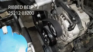 Hyundai Accent 2013 drive belt replacement