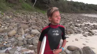 Dakoda Walters surfing , 10 years young.