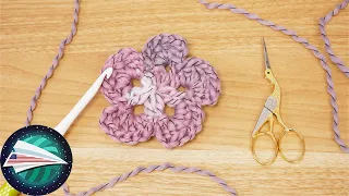 Crochet | Spring Flower Granny Style | Simple Tutorial for Beginners