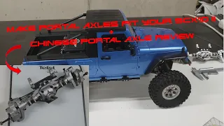 Fitting Portal axles to your crawler   Tips and review of chinese axle for SCX10 II