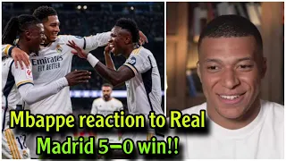 Mbappe reaction to Real Madrid 5-0 victory over Alaves in La Liga!!