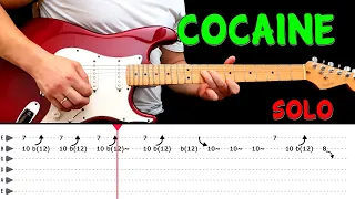 COCAINE - Guitar solo lesson with tabs (fast & slow) - Eric Clapton