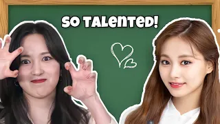 TWICE being the queens of the english language for 8 minutes "straight"