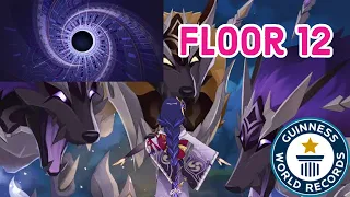 2.5 Spiral Abyss Floor 12-1 Rifthounds in 10 seconds! Genshin Impact Mobile World Record