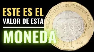 Piden Más de $200 MIL Pesos por esta Moneda / $20 pesos Bicentenario de la Independencia de México.