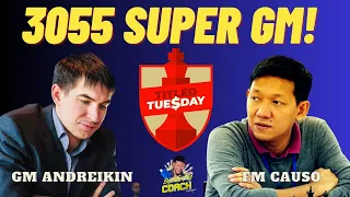 WORLD CLASS GM kalaban ni Biyaherong Coach! 3055 Rated! GM Dimitry Andreikin! Titled Tuesday