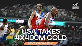 Benjamin brings 🇺🇸's 4x400m team home | World Athletics Championships Budapest 23