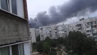 Обстрел мкр-н Широкий Донецк 23.08.2014