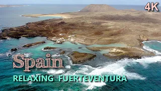 RELAXING music with this AERIAL cinematic video of the island of FUERTEVENTURA.