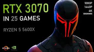 RTX 3070 + Ryzen 5 5600X | 25 Games Tested at 1080P, 1440P and 4K