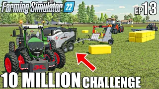 Making 700.000l of GRASS SILAGE bales with KUHN | 10 Million CHALLENGE | Farming Simulator 22