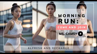 [4K] AI Art | Street Strides with Ms. Camsy: A Stylish Morning Run in the City" on AsianChicGallery!