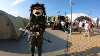 Russian Army, Park Patriot army exhibition of military equipment, Moscow Walking 4K.