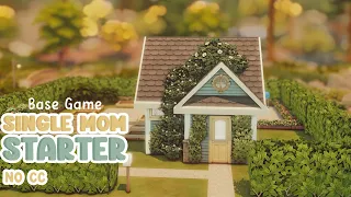Base Game Single Mom Starter 🌿 Sims 4 Speed Build