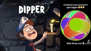 Gravity falls intro but the sound is a ball but every bounce it gets bigger