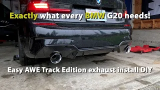 The exhaust your BMW G20 3 series deserves - AWE Tuning Track Edition DIY