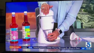 KTLA5 Hawaiian Ice + Cotton Candy maker demo GETS STICKY 🔥 May 8, 2021