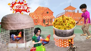 Asian Street Food Chicken Biryani Cooking Comedy Videos Collection Hindi Kahani Funny Moral Stories