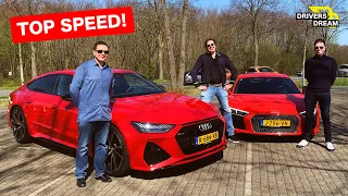 NEW AUDI RS7 and R8 V10 Plus at TOP SPEED over the AUTOBAHN! • DriversDream