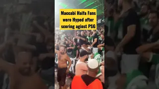 Maccabi Haifa Fans were HYPED after score against PSG (via: gemma.soler/IG) #shorts #ucl #maccabi