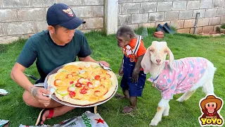 YoYo JR and goat happy when they are with Dad