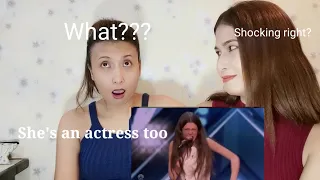 Sister reacts to COURTNEY HADWIN at America's got talent.