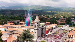 Uscita Sant'Alfio, San Cirino e San Filadelfo Trecastagni (Ct) 2024 Fuochi artificiali