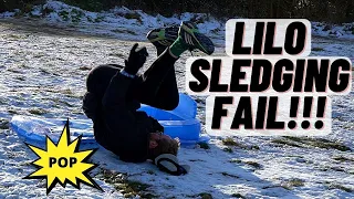 SNOW DAY SLEDGING FAIL! Lilo Sledge Winter GoPro Fun in Snow UK