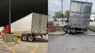 Truck Stop Fails. Bad Truck Driver Skills. THIS IS WHY YOU NEED A DASH CAM !