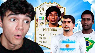 ¡FUSIONO A PELE Y A MARADONA EN FIFA!